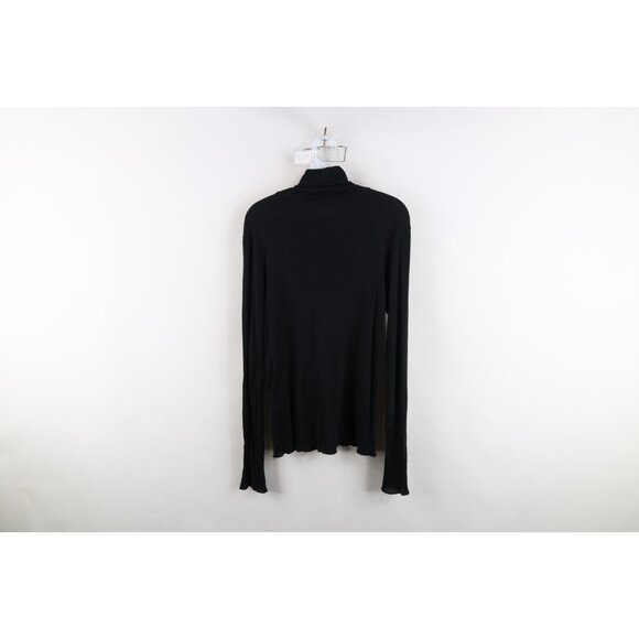 Vintage 90s Ralph Lauren Womens Large Distressed Thermal Knit Turtleneck T-Shirt - Picture 12 of 14